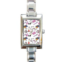 Manicure Nail Pedicure Rectangle Italian Charm Watch by SychEva