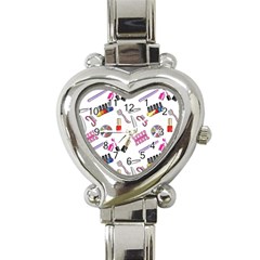 Manicure Nail Pedicure Heart Italian Charm Watch by SychEva