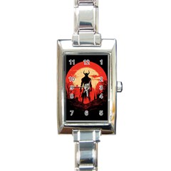 Demon Halloween Rectangle Italian Charm Watch by Simbadda