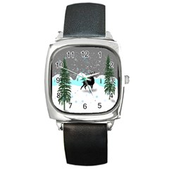 Rocky Mountain High Colorado Square Metal Watch