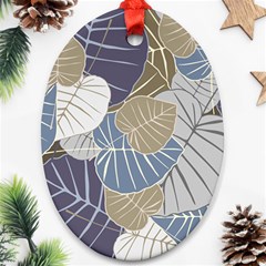 Ackground Leaves Desktop Ornament (oval) by Amaryn4rt