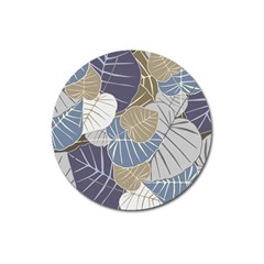 Ackground Leaves Desktop Magnet 3  (round) by Amaryn4rt