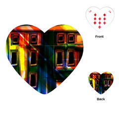 Architecture City Homes Window Playing Cards Single Design (heart) by Amaryn4rt