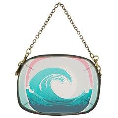 Tidal Wave Ocean Sea Tsunami Wave Minimalist Chain Purse (one Side) by Wegoenart