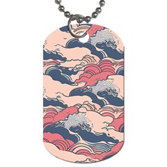 Waves Ocean Sea Water Pattern Rough Seas Dog Tag (one Side)