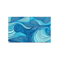 Ocean Waves Sea Abstract Pattern Water Blue Sticker (rectangular) by Wegoenart