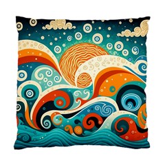 Waves Ocean Sea Abstract Whimsical Abstract Art 4 Standard Cushion Case (two Sides)