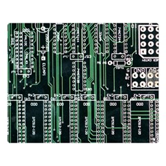 Printed Circuit Board Circuits Two Sides Premium Plush Fleece Blanket (large) by Celenk