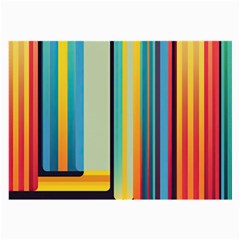 Colorful Rainbow Striped Pattern Stripes Background Large Glasses Cloth by Uceng