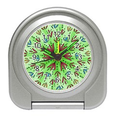 Flower Mandala Art Drawing Spring Background Travel Alarm Clock