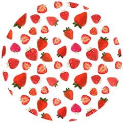 Strawberries Wooden Puzzle Round by SychEva