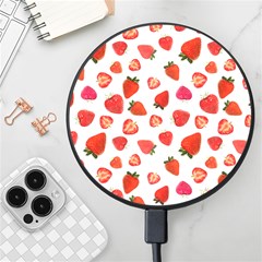 Strawberries Wireless Fast Charger(black) by SychEva