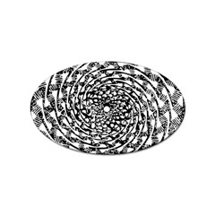 Illusions Abstract Black And White Patterns Swirls Sticker Oval (10 Pack)