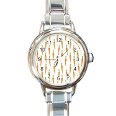 Carrot Round Italian Charm Watch by SychEva