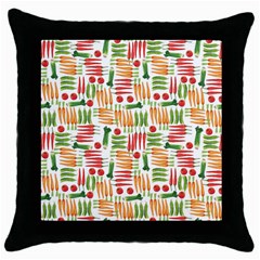 Vegetables Throw Pillow Case (black) by SychEva