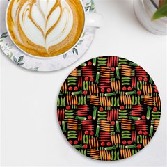 Vegetable Uv Print Round Tile Coaster by SychEva