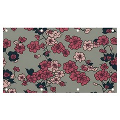 Traditional Cherry Blossom On A Gray Background Banner And Sign 7  X 4  by Kiyoshi88