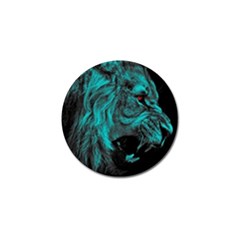 Angry Male Lion Predator Carnivore Golf Ball Marker by Salman4z