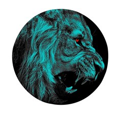 Angry Male Lion Predator Carnivore Mini Round Pill Box (pack Of 3)