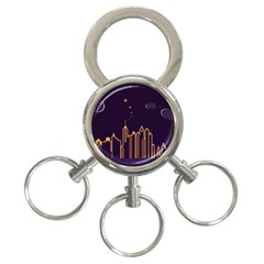 Skyscraper Town Urban Towers 3-ring Key Chain by Salman4z