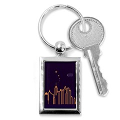 Skyscraper Town Urban Towers Key Chain (rectangle) by Salman4z