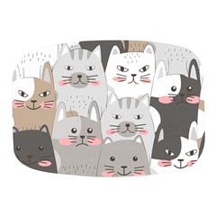 Cute Cats Seamless Pattern Mini Square Pill Box by Salman4z