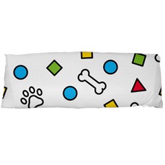 Dog Paw Seamless Pattern Footprint Bone Body Pillow Case (dakimakura) by Salman4z