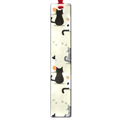 Cute Cat Seamless Pattern Large Book Marks by Salman4z