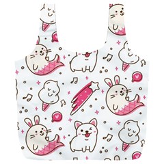 Cute Animal Seamless Pattern Kawaii Doodle Style Full Print Recycle Bag (xxl) by Salman4z