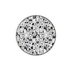 Seamless-pattern-with-black-white-doodle-dogs Hat Clip Ball Marker (10 Pack) by Salman4z