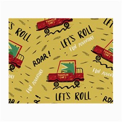 Childish-seamless-pattern-with-dino-driver Small Glasses Cloth by Salman4z