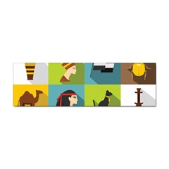 Egypt-travel-items-icons-set-flat-style Sticker (bumper) by Salman4z