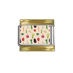 Vegetables Gold Trim Italian Charm (9mm) by SychEva