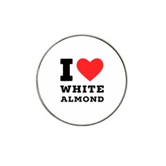 I Love White Almond Hat Clip Ball Marker (10 Pack) by ilovewhateva