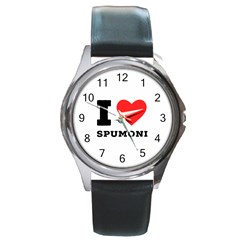 I Love Spumoni Round Metal Watch by ilovewhateva