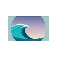 Tsunami Tidal Waves Wave Minimalist Ocean Sea Sticker (rectangular) by Ravend