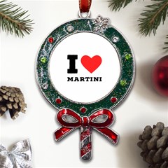 I Love Martini Metal X mas Lollipop With Crystal Ornament by ilovewhateva