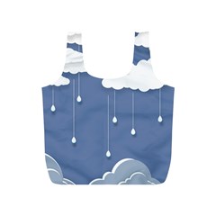 Clouds Rain Paper Raindrops Weather Sky Raining Full Print Recycle Bag (s) by Ravend