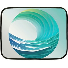 Tsunami Tidal Wave Wave Minimalist Ocean Sea Fleece Blanket (mini)