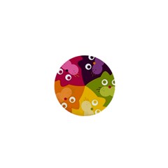 Colorful Cats 1  Mini Buttons