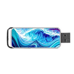 Tsunami Waves Ocean Sea Nautical Nature Water Portable Usb Flash (two Sides) by Ravend