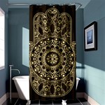 Hamsa-hand-drawn-symbol-with-flower-decorative-pattern Shower Curtain 36  x 72  (Stall)  Curtain(36 X72 ) - 33.26 x66.24  Curtain(36 X72 )