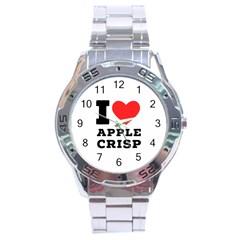 I Love Apple Crisp Stainless Steel Analogue Watch by ilovewhateva