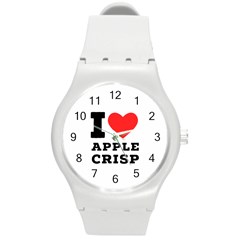 I Love Apple Crisp Round Plastic Sport Watch (m) by ilovewhateva