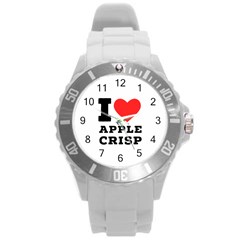 I Love Apple Crisp Round Plastic Sport Watch (l) by ilovewhateva