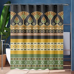 Seamless-pattern-egyptian-ornament-with-lotus-flower Shower Curtain 60  X 72  (medium)  by Salman4z