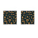 Dark-seamless-pattern-symbols-landmarks-signs-egypt Cufflinks (Square) Front(Pair)