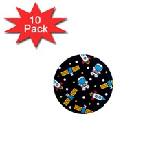 Seamless-adventure-space-vector-pattern-background 1  Mini Magnet (10 Pack) 