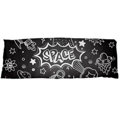 Vector-flat-space-design-background-with-text Body Pillow Case (dakimakura) by Salman4z