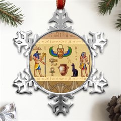 Egypt-horizontal-illustration Metal Small Snowflake Ornament by Salman4z